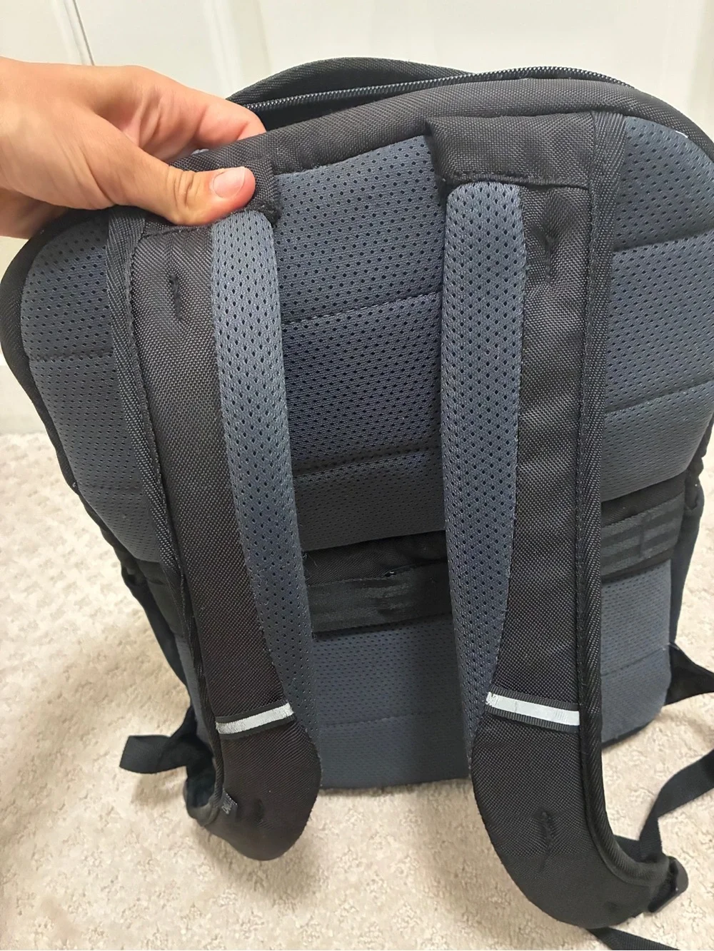 Minimalist Black Men's Backpack - Durable Everyday Bag